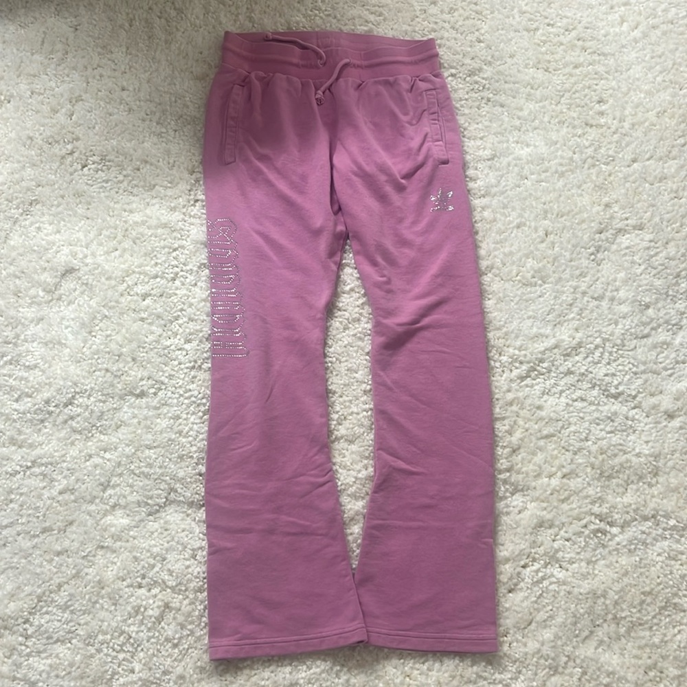 Adidas pink bedazzled sweatpants